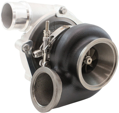 BOOSTED 4849 .72 Turbocharger 550HP, Natural Cast Finish   External Wastegate, V-Band Inlet & Exhaust Flanges
