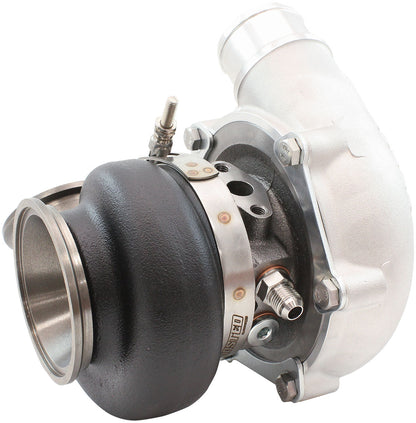 BOOSTED 4849 .72 Turbocharger 550HP, Natural Cast Finish   External Wastegate, V-Band Inlet & Exhaust Flanges