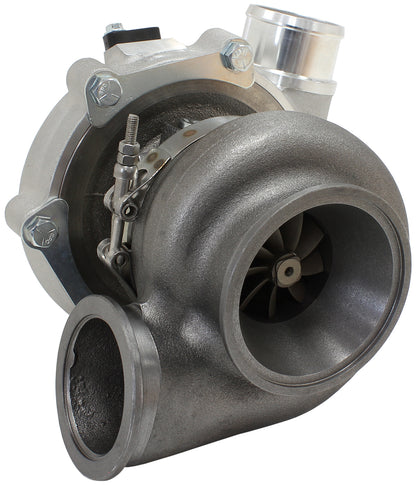 BOOSTED 4849 .72 Turbocharger 550HP, Natural Cast Finish   External Wastegate, V-Band Inlet & Exhaust Flanges