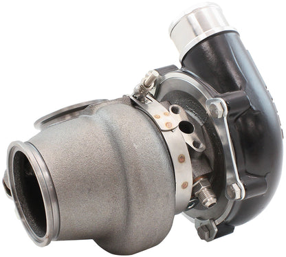 BOOSTED 4849 .72 Turbocharger 550HP, Hi Temp Black Finish   Internal Wastegate, V-Band Inlet & Exhaust Flanges