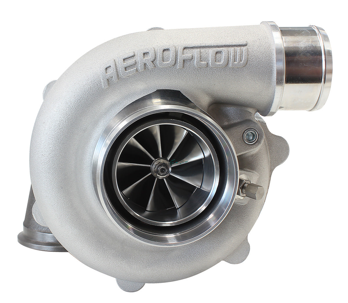 BOOSTED 5449 .72 Turbocharger 660HP, Natural Cast Finish   External Wastegate, V-Band Inlet & Exhaust Flanges