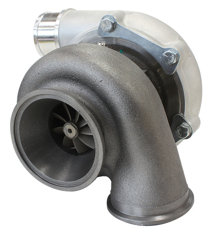 BOOSTED 5449 .72 Turbocharger 660HP, Natural Cast Finish   External Wastegate, V-Band Inlet & Exhaust Flanges