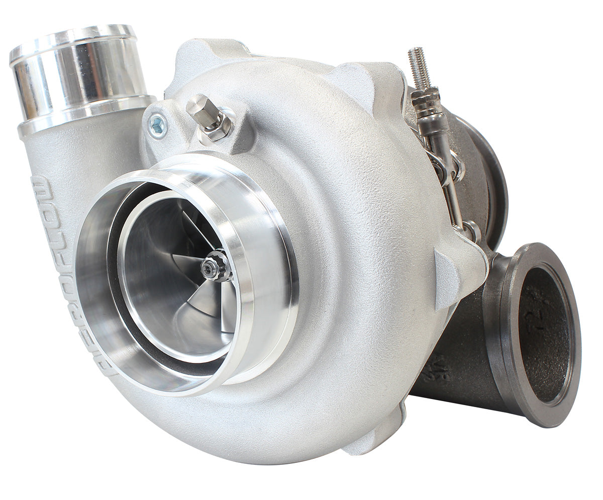 BOOSTED 5449 .72 Turbocharger 660HP, Natural Cast Finish   External Wastegate, V-Band Inlet & Exhaust Flanges