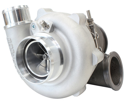 BOOSTED 5449 .72 Turbocharger 660HP, Natural Cast Finish   External Wastegate, V-Band Inlet & Exhaust Flanges