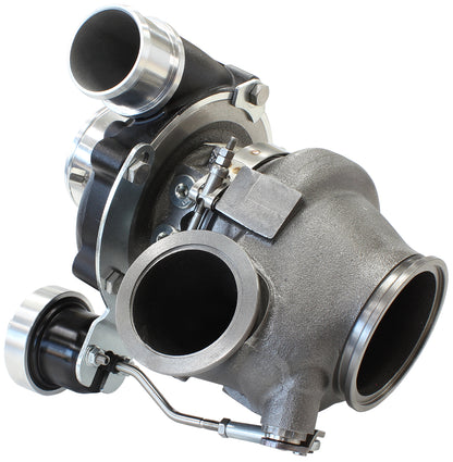 BOOSTED 5449 .72 Turbocharger 660HP, Hi Temp Black Finish   Internal Wastegate, V-Band Inlet & Exhaust Flanges
