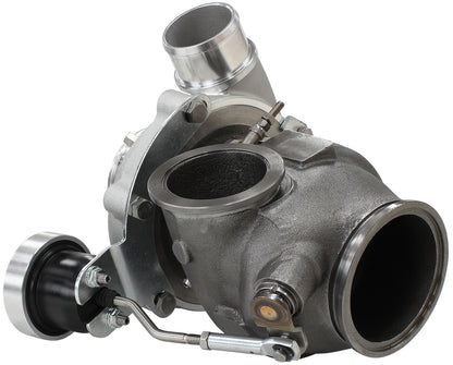 BOOSTED 5449 .72 Turbocharger 660HP, Natural Cast Finish   Internal Wastegate, V-Band Inlet & Exhaust Flanges