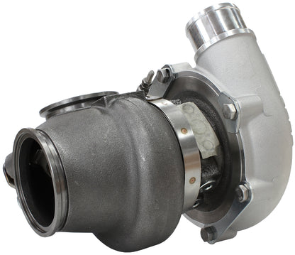 BOOSTED 5449 .72 Turbocharger 660HP, Natural Cast Finish   Internal Wastegate, V-Band Inlet & Exhaust Flanges
