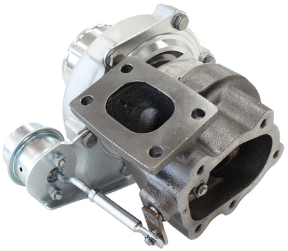 BOOSTED 5047 .64 Turbocharger 550HP, Natural Cast Finish   Internal Wastegate, T25 / T28 Inlet Flange, 5-Bolt Exhaust Flange