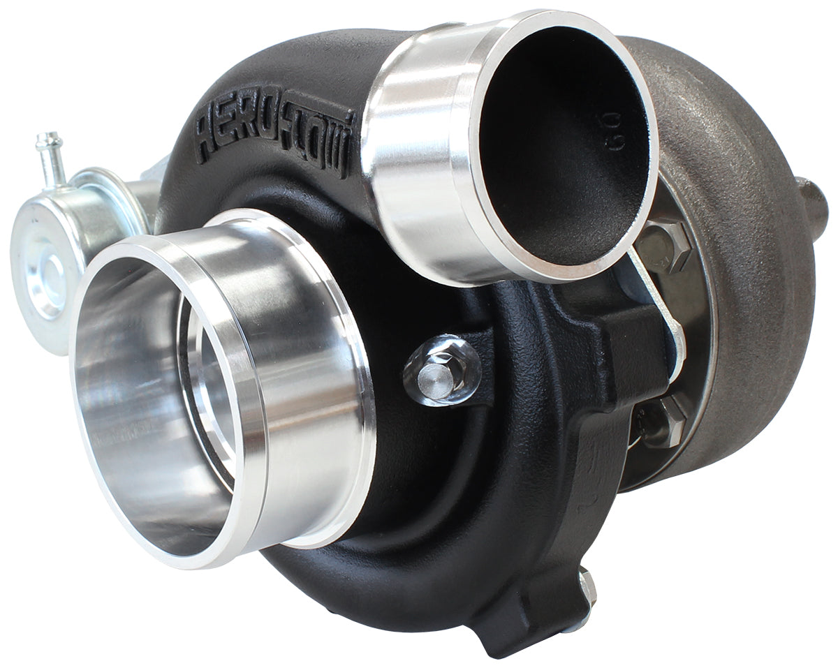 BOOSTED 5047 .86 Turbocharger 550HP, Hi Temp Black Finish   Internal Wastegate, T25 / T28 Inlet Flange, 5-Bolt Exhaust Flange