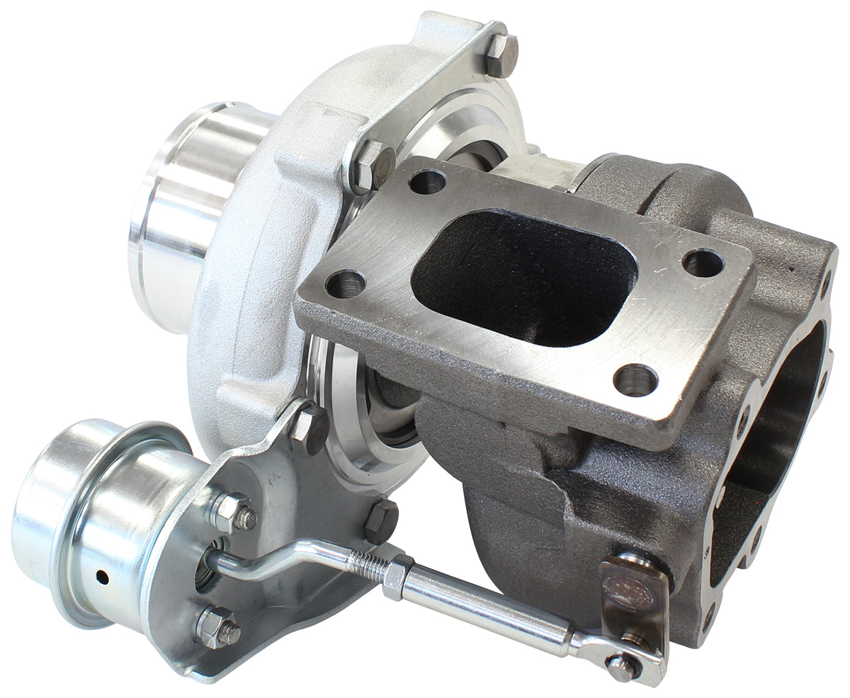 BOOSTED 5047 .86 Turbocharger 550HP, Natural Cast Finish   Internal Wastegate, T25 / T28 Inlet Flange, 5-Bolt Exhaust Flange