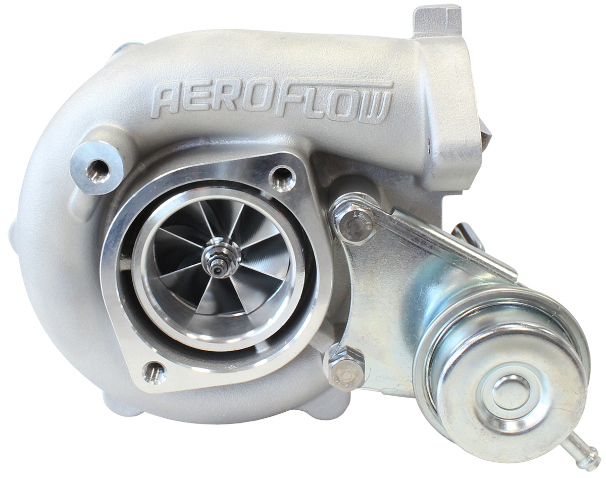 BOOSTED 5047 NISSAN .64 Turbocharger 550HP, Natural Cast Finish   Internal Wastegate, T25 / T28 Inlet Flange, 5-Bolt Exhaust Flange