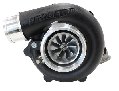 BOOSTED 4849 .72 Reverse Rotation Turbocharger 550HP, Hi Temp Black Finish   External Wastegate, V-Band Inlet & Exhaust Flanges