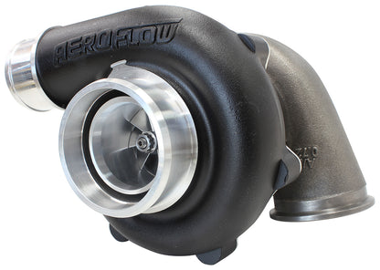 BOOSTED 4849 .72 Reverse Rotation Turbocharger 550HP, Hi Temp Black Finish   External Wastegate, V-Band Inlet & Exhaust Flanges