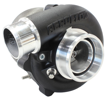 BOOSTED 4849 .72 Reverse Rotation Turbocharger 550HP, Hi Temp Black Finish   External Wastegate, V-Band Inlet & Exhaust Flanges