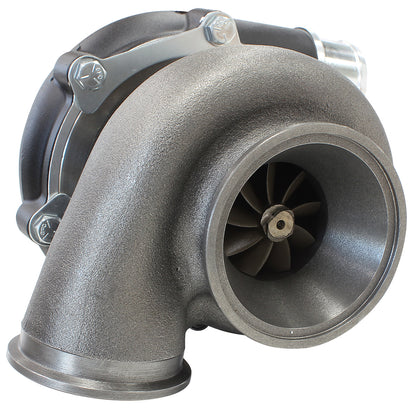BOOSTED 4849 .72 Reverse Rotation Turbocharger 550HP, Hi Temp Black Finish   External Wastegate, V-Band Inlet & Exhaust Flanges