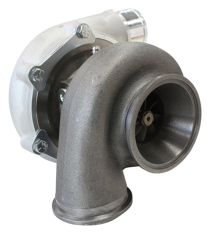 BOOSTED 4849 .72 Reverse Rotation Turbocharger 550HP, Natural Cast Finish   External Wastegate, V-Band Inlet & Exhaust Flanges
