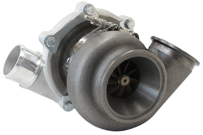 BOOSTED 4849 .72 Reverse Rotation Turbocharger 550HP, Natural Cast Finish   External Wastegate, V-Band Inlet & Exhaust Flanges
