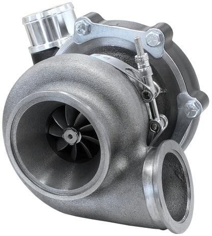 BOOSTED 5449 .72 Reverse Rotation Turbocharger 660HP, Hi Temp Black Finish   External Wastegate, V-Band Inlet & Exhaust Flanges