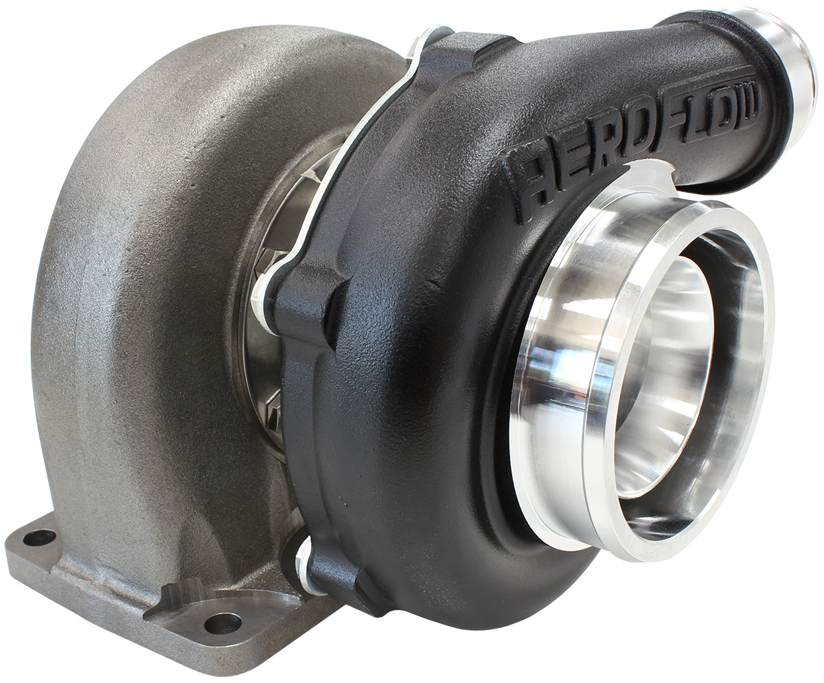 BOOSTED 5455 1.06 Turbocharger 650HP, Hi Temp Black Finish   External Wastegate, T3 Inlet Flange, V-Band Exhaust Flange