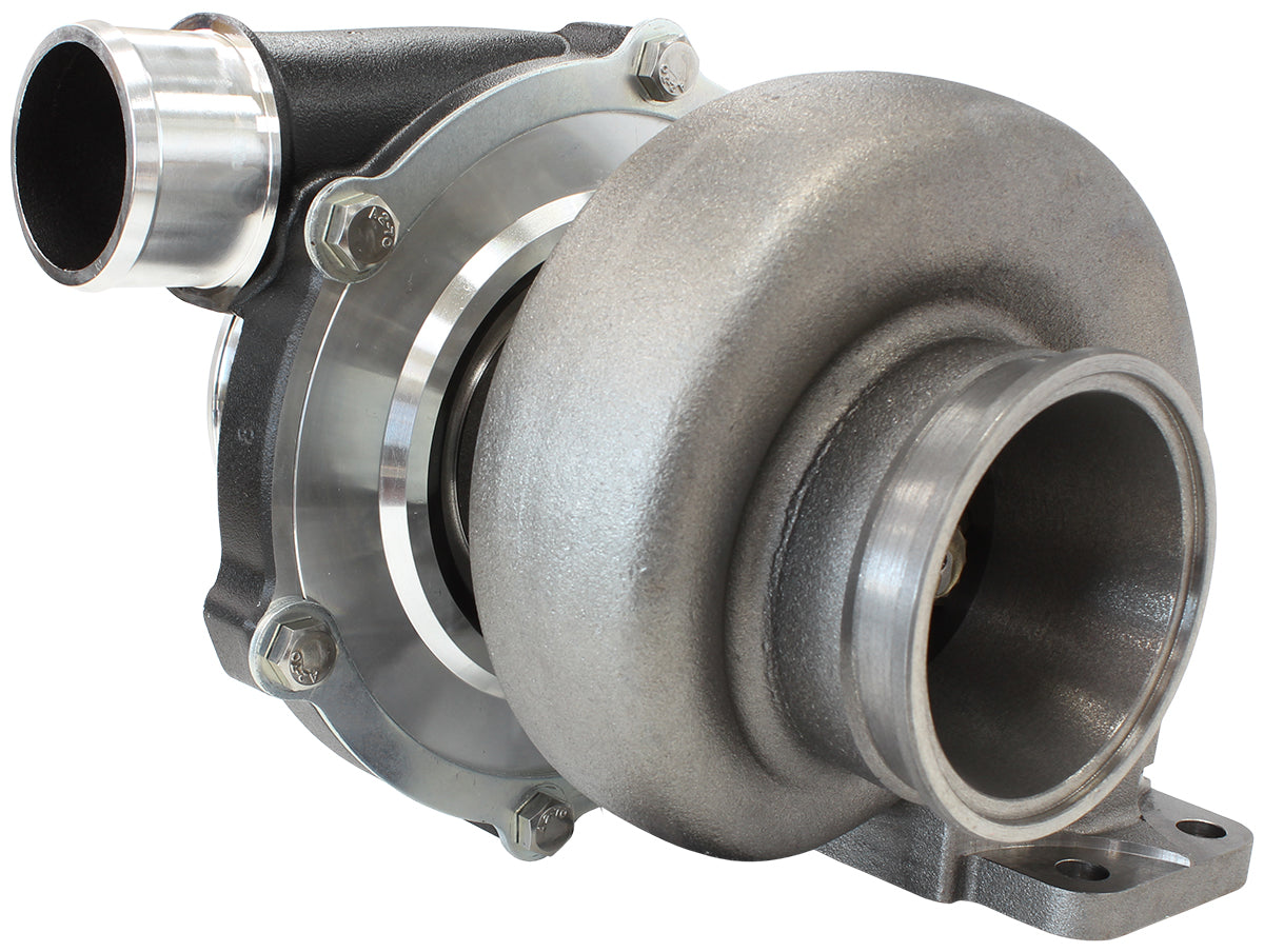 BOOSTED 5455 1.06 Turbocharger 650HP, Hi Temp Black Finish   External Wastegate, T3 Inlet Flange, V-Band Exhaust Flange