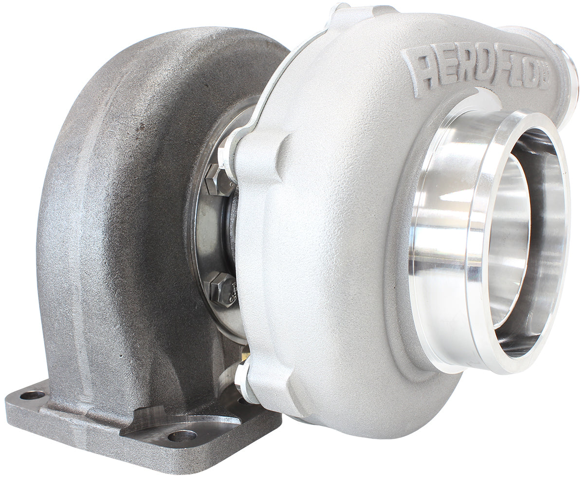 BOOSTED 5855 1.06 Turbocharger 750HP, Natural Cast Finish   External Wastegate, T3 Inlet Flange, V-Band Exhaust Flange