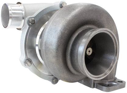 BOOSTED 5855 1.06 Turbocharger 750HP, Natural Cast Finish   External Wastegate, T3 Inlet Flange, V-Band Exhaust Flange