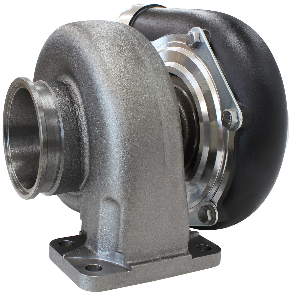 BOOSTED 6662 1.06 Turbocharger 900HP, Hi Temp Black Finish   External Wastegate, T3 Inlet Flange, V-Band Exhaust Flange