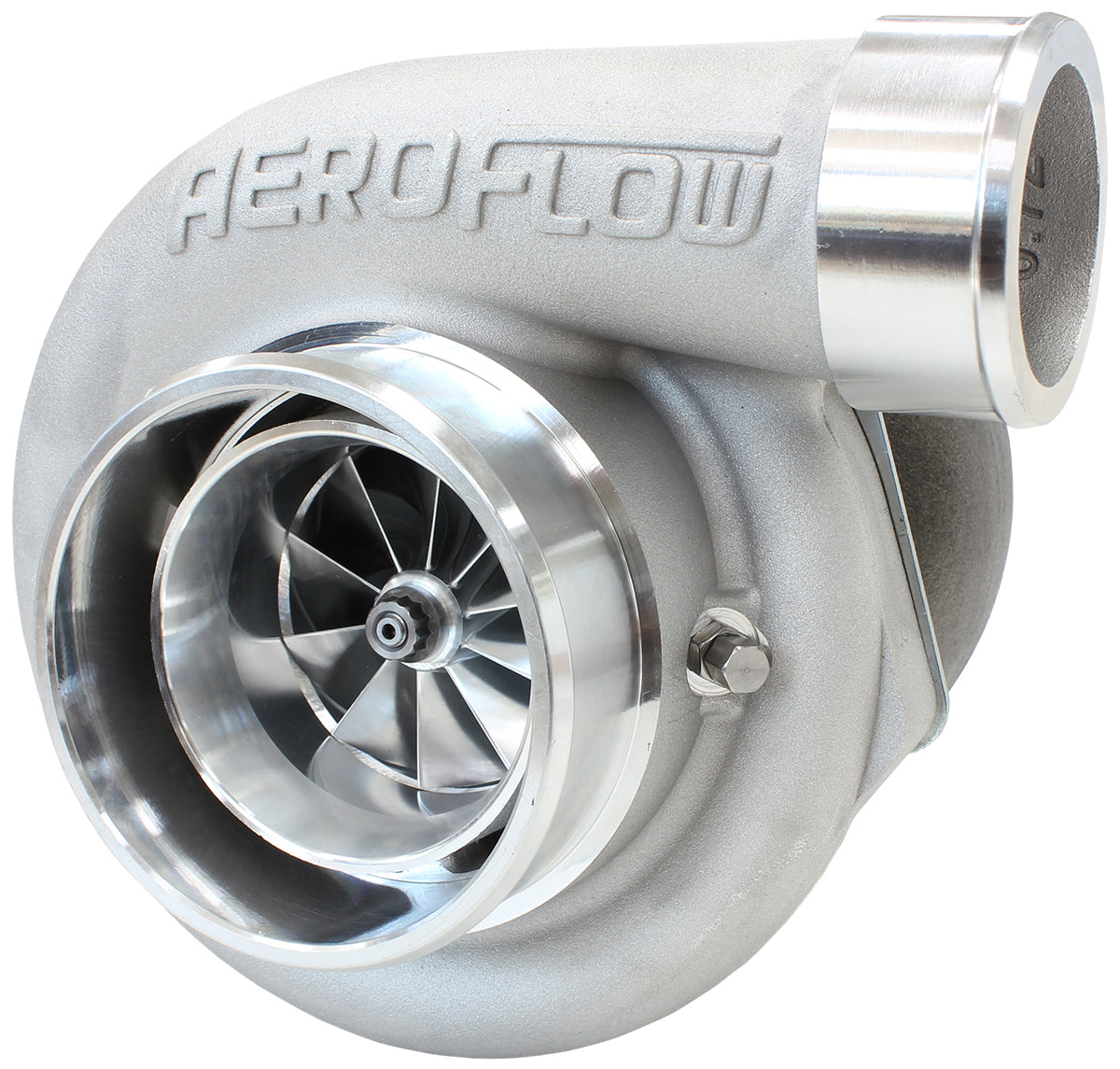 BOOSTED 6662 1.06 Turbocharger 900HP, Natural Cast Finish   External Wastegate, T3 Inlet Flange, V-Band Exhaust Flange
