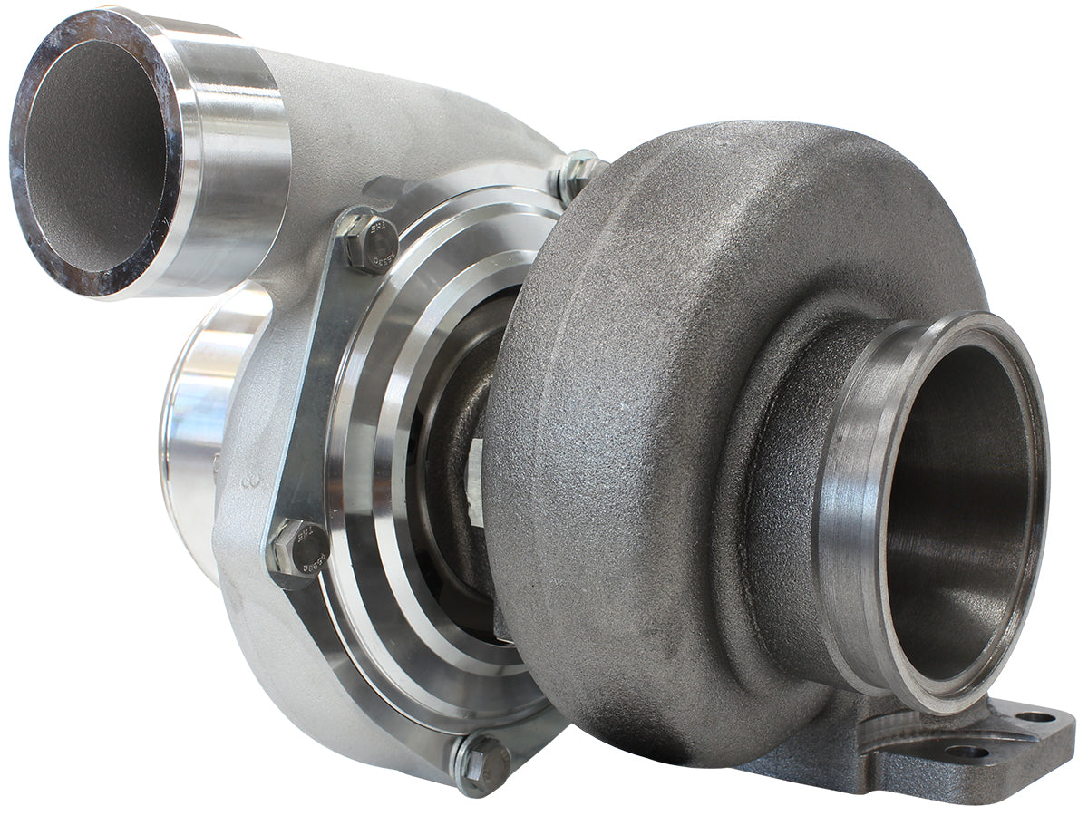 BOOSTED 6662 1.06 Turbocharger 900HP, Natural Cast Finish   External Wastegate, T3 Inlet Flange, V-Band Exhaust Flange