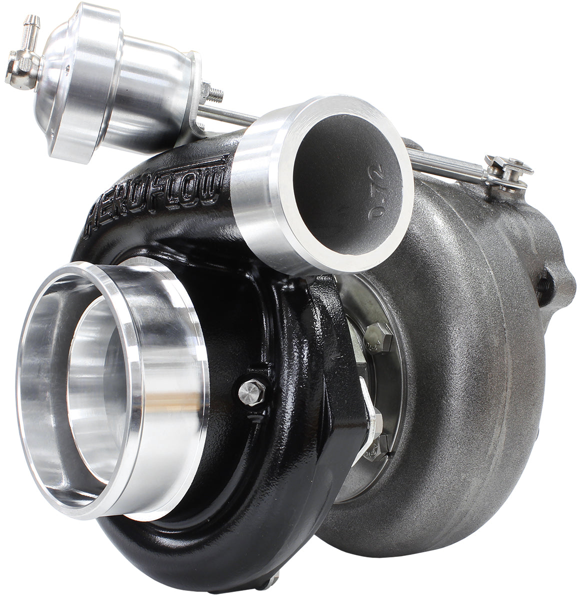 BOOSTED 6762 XR6 1.15 Turbocharger 1000HP, Hi Temp Black Finish   Internal Wastegate, T3 Inlet Flange, BA-BF XR6 5-Bolt Exhaust Flange