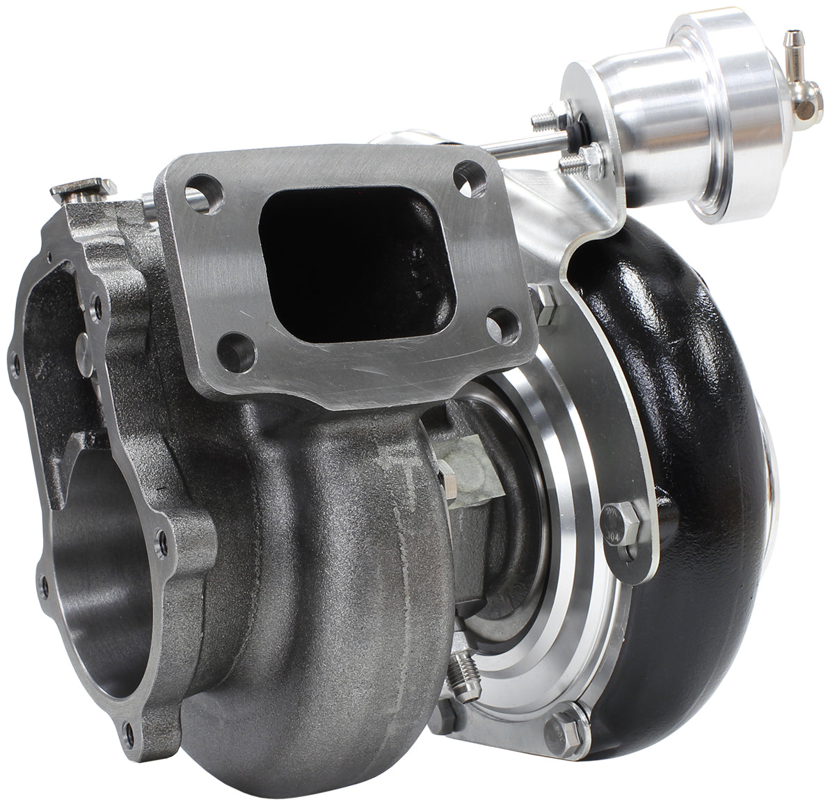 BOOSTED 6762 XR6 1.15 Turbocharger 1000HP, Hi Temp Black Finish   Internal Wastegate, T3 Inlet Flange, BA-BF XR6 5-Bolt Exhaust Flange
