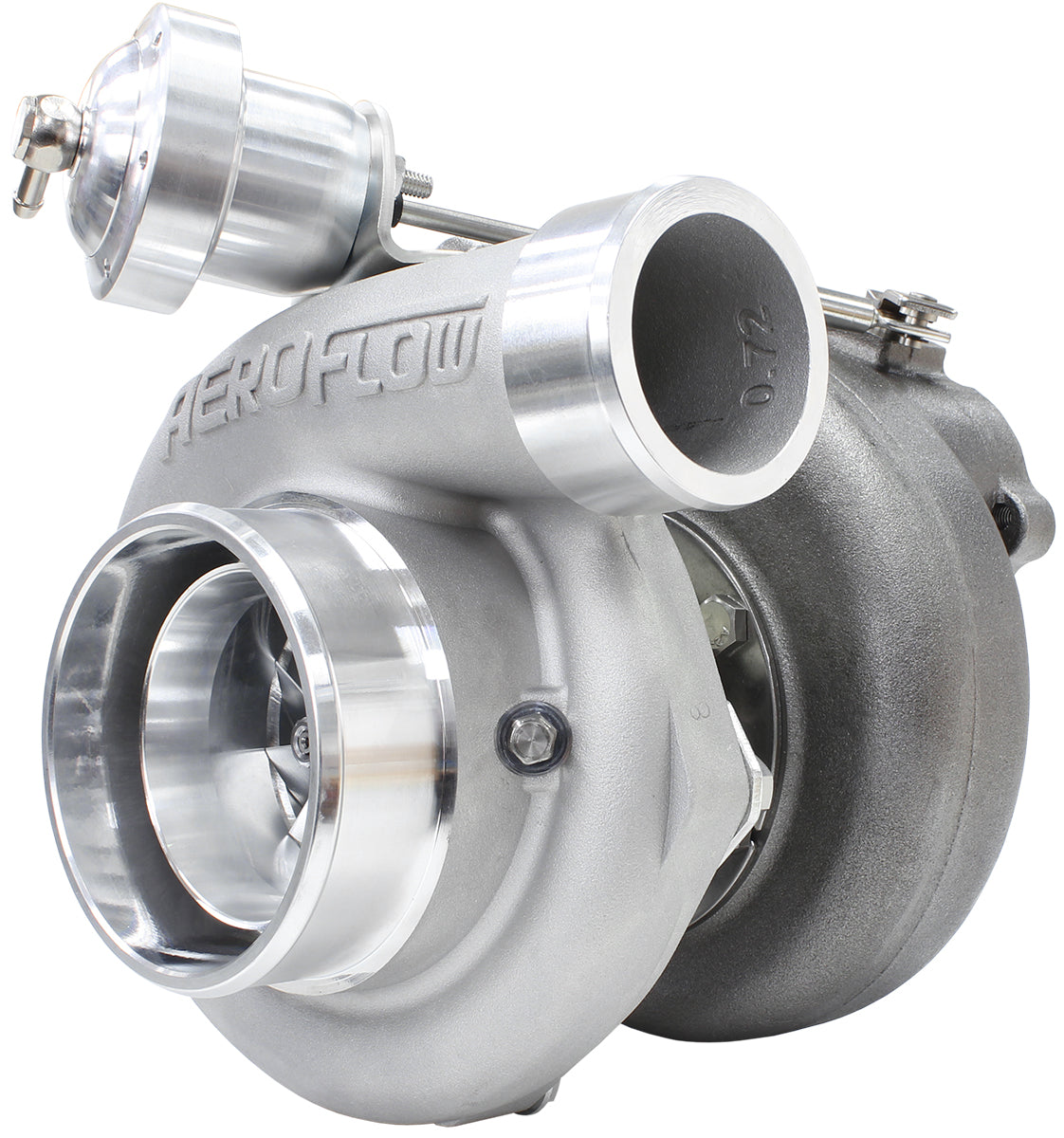 BOOSTED 6762 XR6 1.15 Turbocharger 1000HP, Natural Cast Finish   Internal Wastegate, T3 Inlet Flange, BA-BF XR6 5-Bolt Exhaust Flange