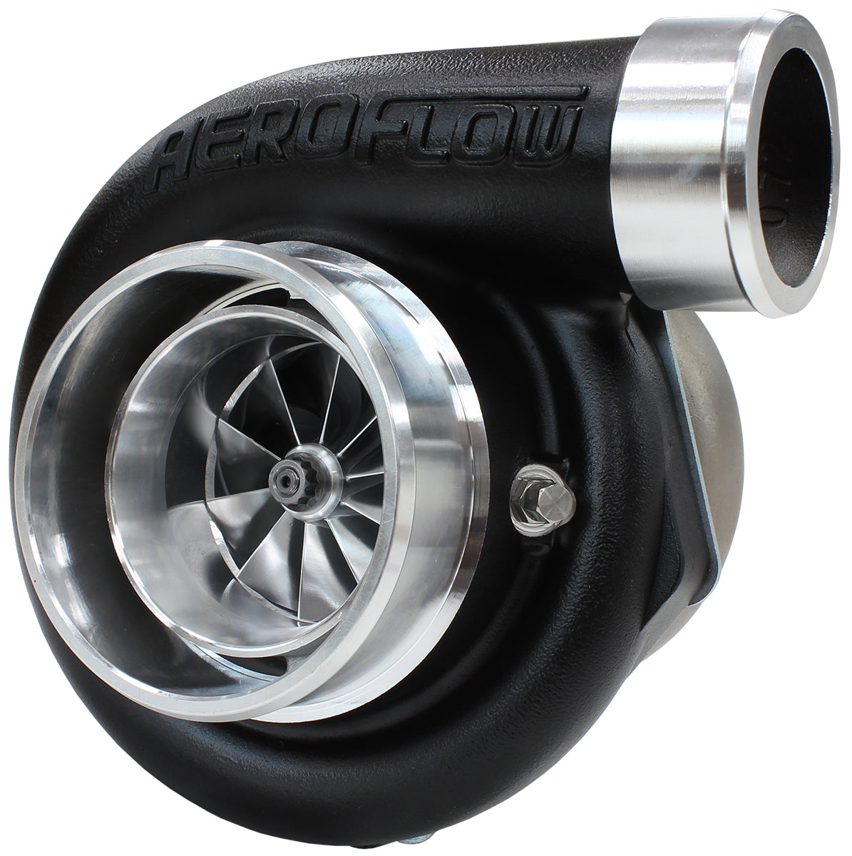 BOOSTED 6662 V-Band .82 Turbocharger 900HP, Hi Temp Black Finish   External Wastegate, V-Band Inlet & Exhaust Flanges