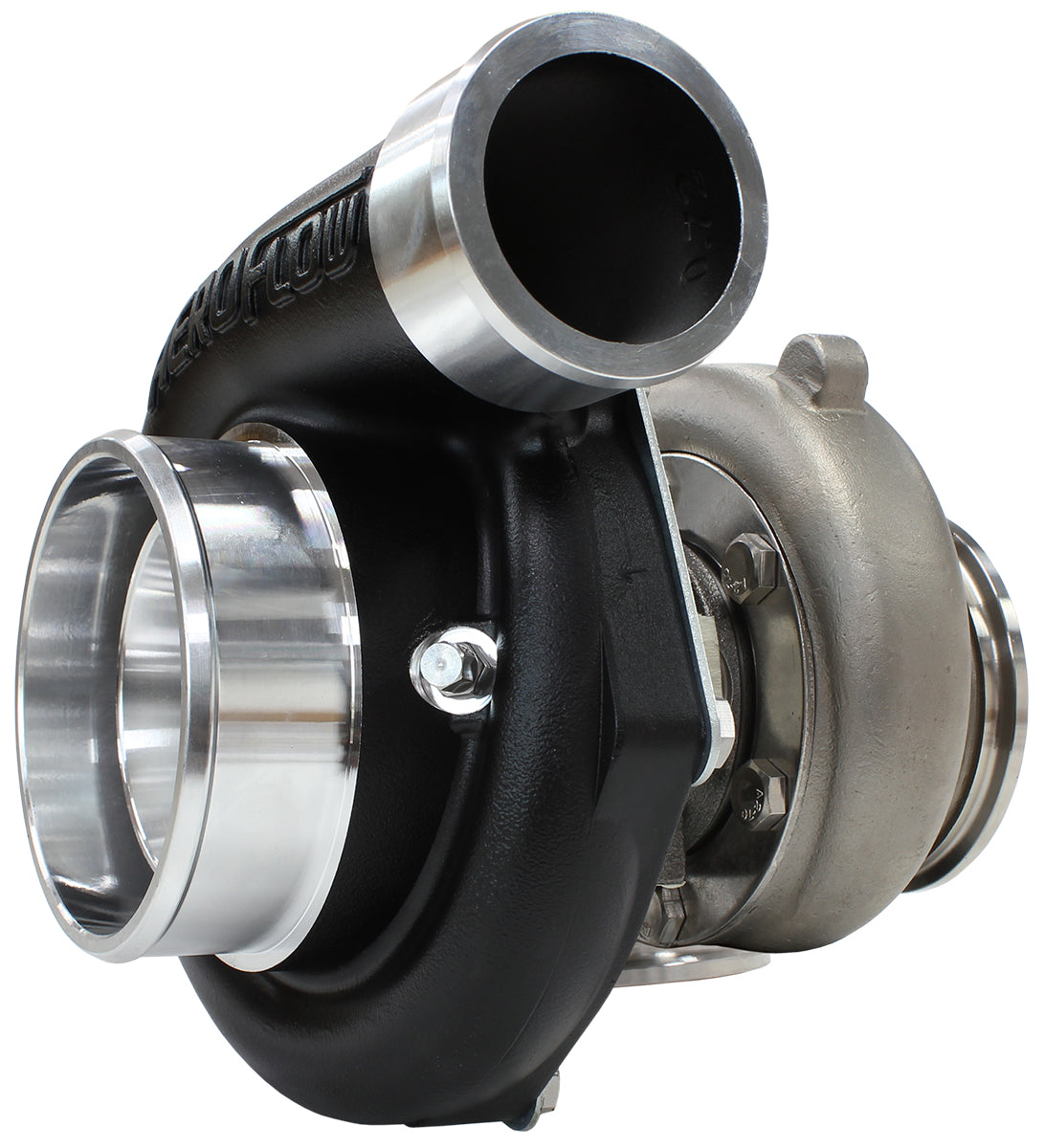 BOOSTED 6662 V-Band .82 Turbocharger 900HP, Hi Temp Black Finish   External Wastegate, V-Band Inlet & Exhaust Flanges