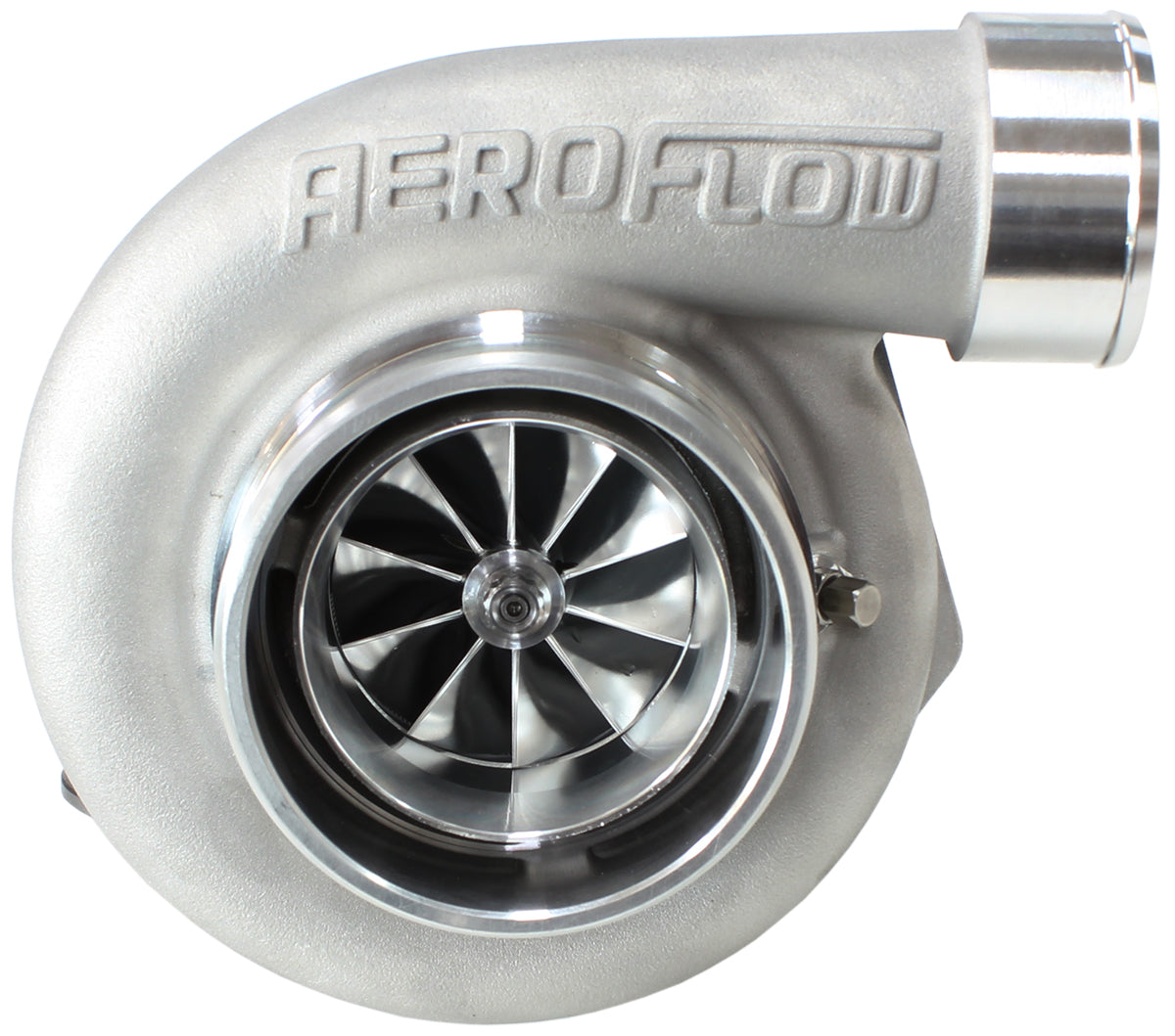 BOOSTED 6762 V-Band 1.21 Turbocharger 950HP, Natural Cast Finish   External Wastegate, V-Band Inlet & Exhaust Flanges