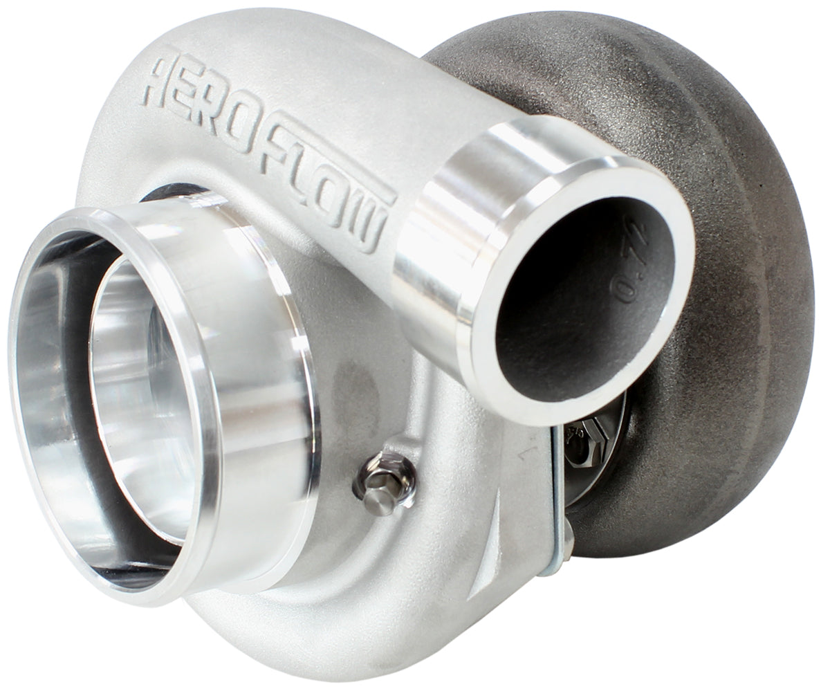 BOOSTED 6762 V-Band 1.21 Turbocharger 950HP, Natural Cast Finish   External Wastegate, V-Band Inlet & Exhaust Flanges