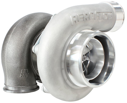 BOOSTED 6762 V-Band 1.21 Turbocharger 950HP, Natural Cast Finish   External Wastegate, V-Band Inlet & Exhaust Flanges