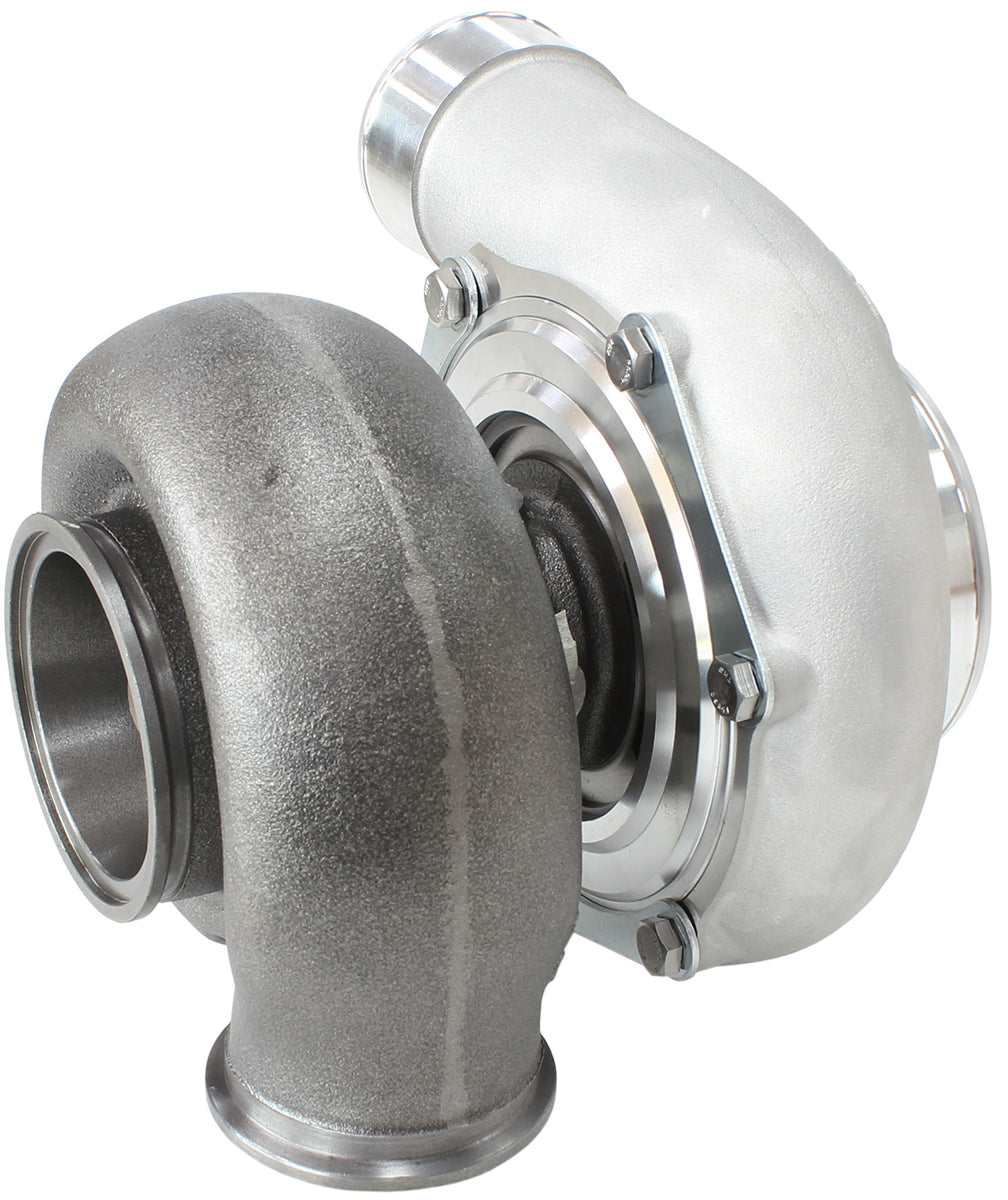 BOOSTED 6762 V-Band 1.21 Turbocharger 950HP, Natural Cast Finish   External Wastegate, V-Band Inlet & Exhaust Flanges