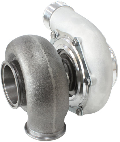 BOOSTED 6762 V-Band 1.21 Turbocharger 950HP, Natural Cast Finish   External Wastegate, V-Band Inlet & Exhaust Flanges