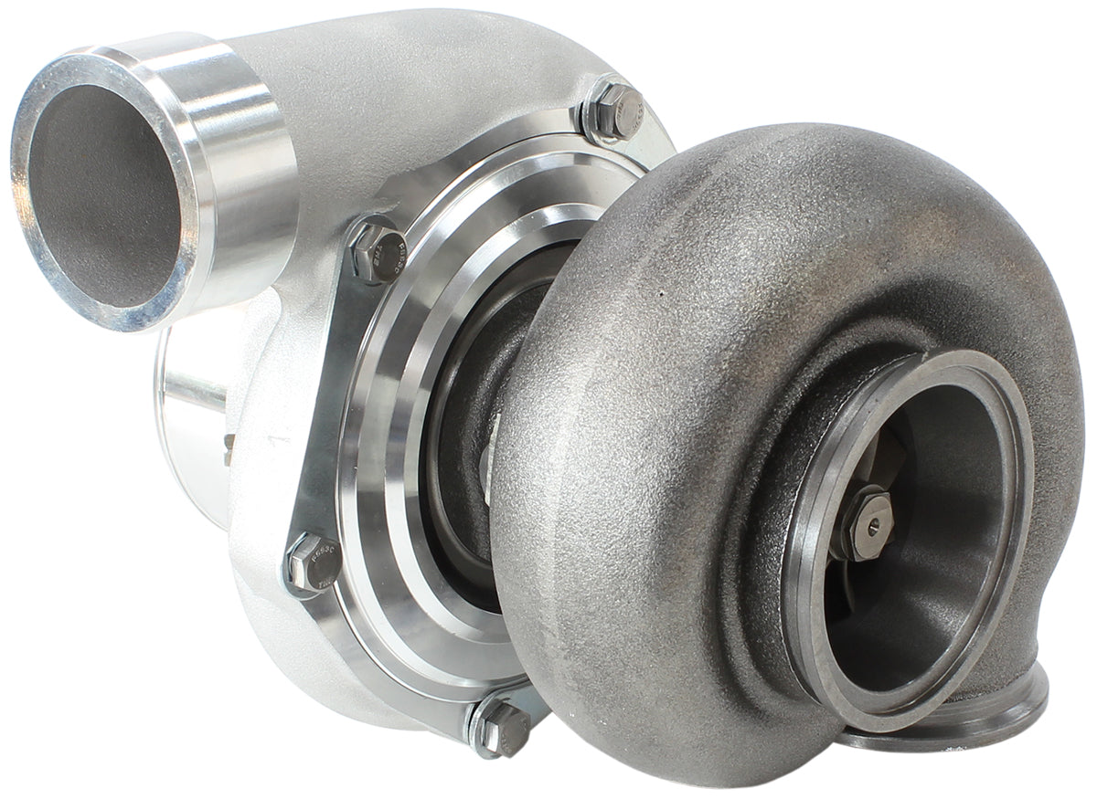 BOOSTED 6762 V-Band 1.21 Turbocharger 950HP, Natural Cast Finish   External Wastegate, V-Band Inlet & Exhaust Flanges