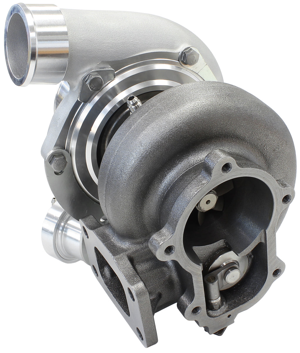 BOOSTED 6762 XR6 1.15 Turbocharger 1000HP, Natural Cast Finish   Internal Wastegate, T3 Inlet Flange, FG XR6 5-Bolt Exhaust Flange