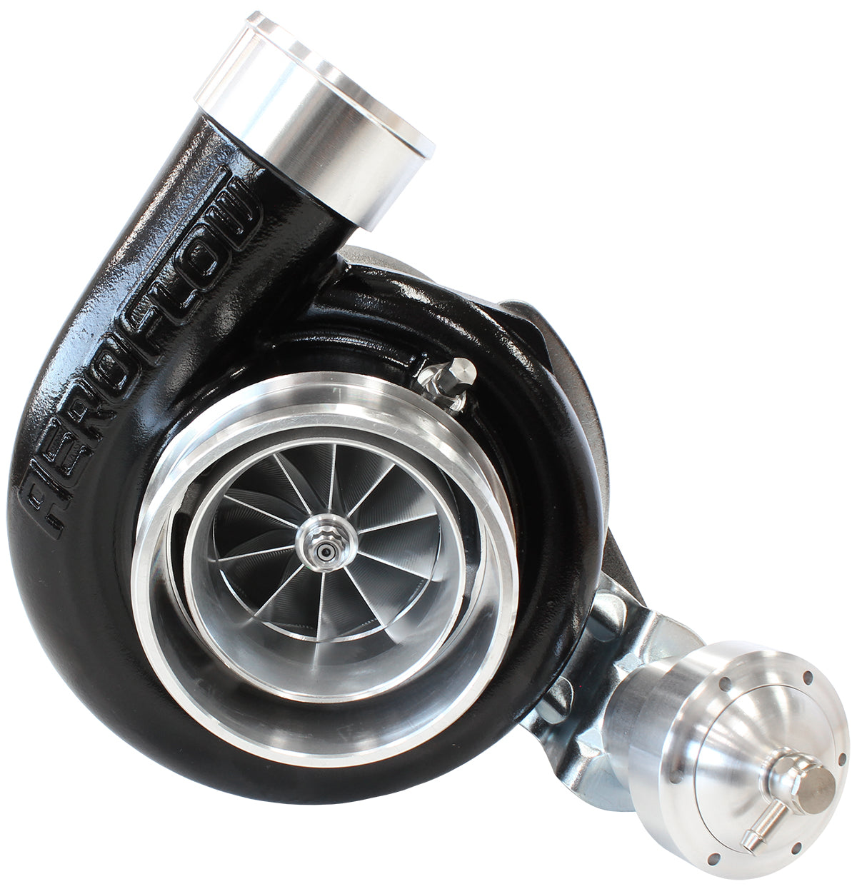 BOOSTED 6762 XR6 1.06 Turbocharger 1000HP, Hi Temp Black Finish   Internal Wastegate, T3 Inlet Flange, FG XR6 5-Bolt Exhaust Flange