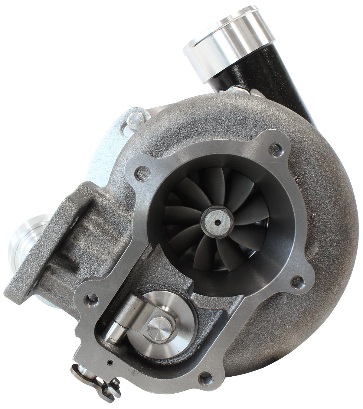 BOOSTED 6762 XR6 1.06 Turbocharger 1000HP, Hi Temp Black Finish   Internal Wastegate, T3 Inlet Flange, FG XR6 5-Bolt Exhaust Flange