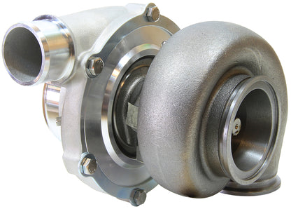 BOOSTED 5455 V-Band 1.01 Turbocharger 650HP, Natural Cast Finish   External Wastegate, V-Band Inlet & Exhaust Flanges