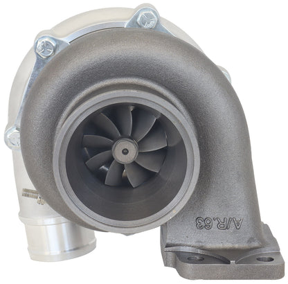 BOOSTED B5455 .61 Turbocharger 660HP, Natural Cast Finish   External Wastegate, T3 Inlet Flange, V-Band Exhaust Flange