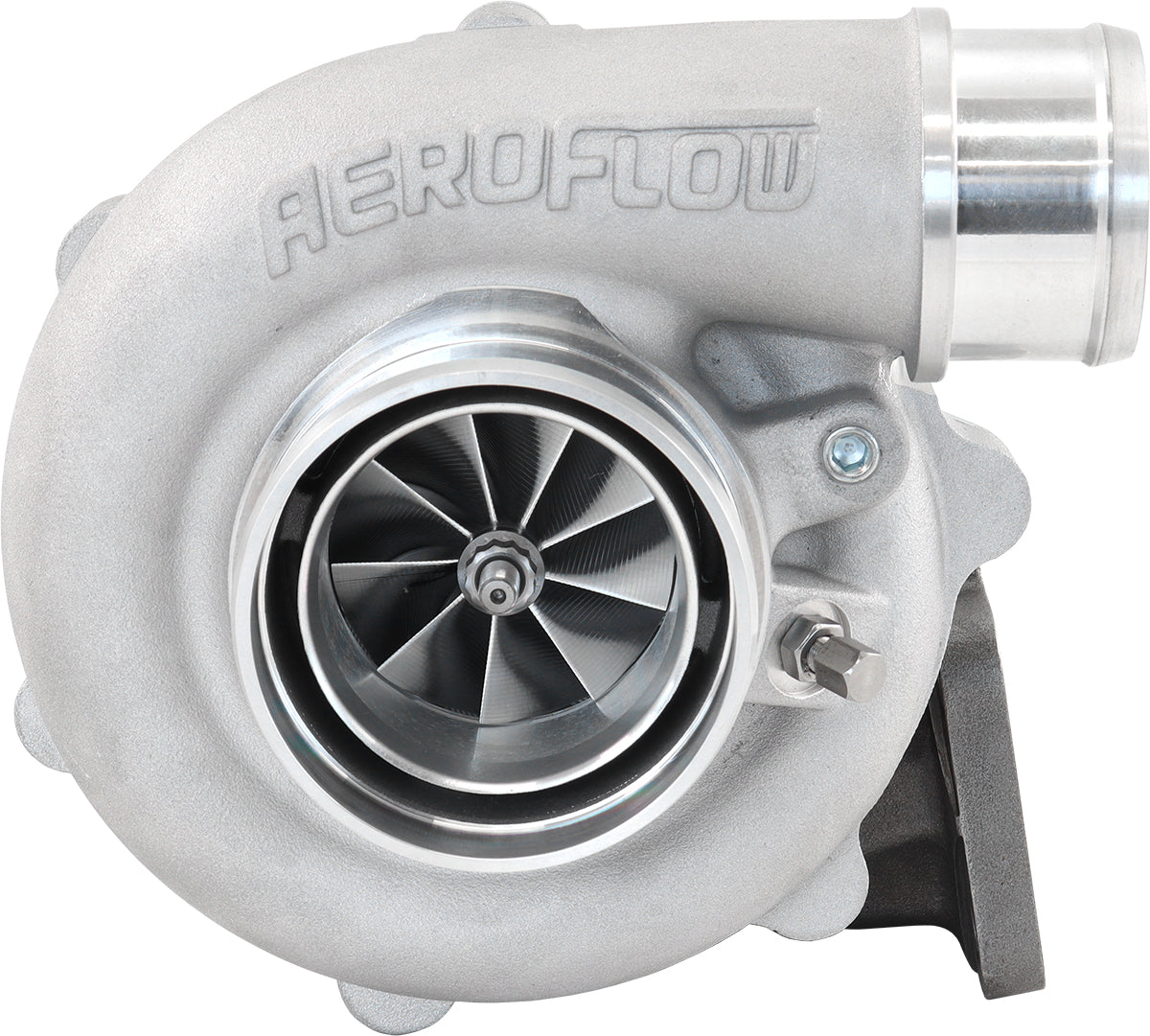 BOOSTED B5455 .82 Turbocharger 660HP, Natural Cast Finish   External Wastegate, T3 Inlet Flange, V-Band Exhaust Flange