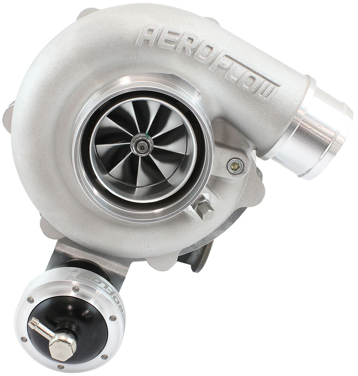 BOOSTED B5455 .92 Turbocharger 660HP, Natural Cast Finish   Internal Wastegate, V-Band Inlet & Exhaust Flanges