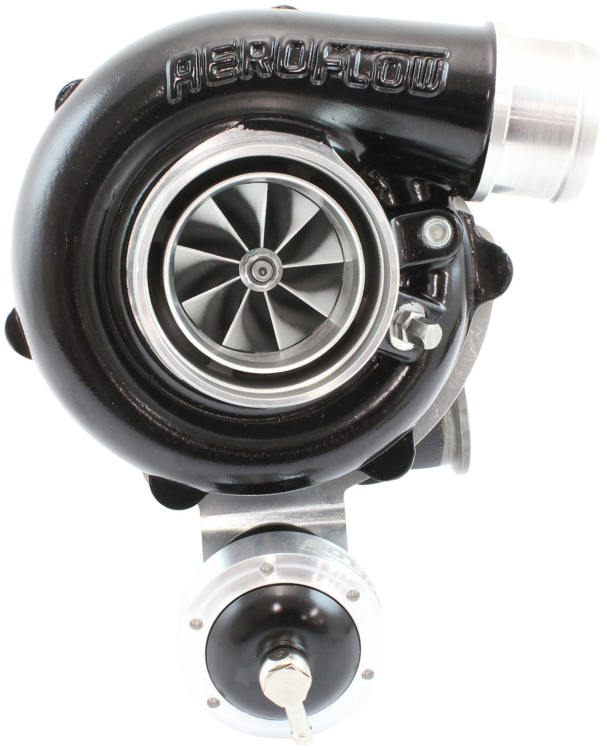 BOOSTED B5455 .92 Turbocharger 660HP, Hi Temp Black Finish   Internal Wastegate, V-Band Inlet & Exhaust Flanges