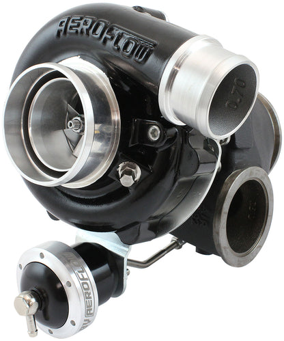 BOOSTED B5455 .92 Turbocharger 660HP, Hi Temp Black Finish   Internal Wastegate, V-Band Inlet & Exhaust Flanges