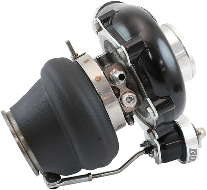 BOOSTED B5455 .92 Turbocharger 660HP, Hi Temp Black Finish   Internal Wastegate, V-Band Inlet & Exhaust Flanges